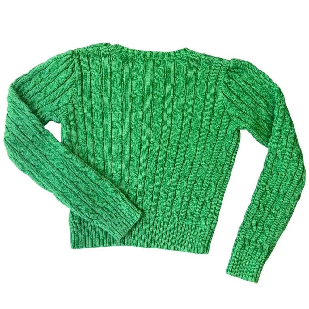 Ralph Lauren 100% Cotton Cableknit Sweater Kids Sz 6X